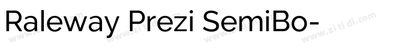 Raleway Prezi SemiBo字体转换